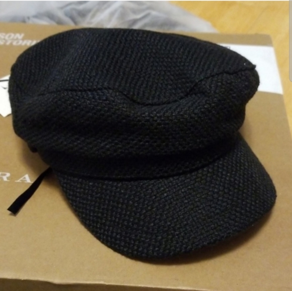 NWOT ZARA Tweed Black Hat